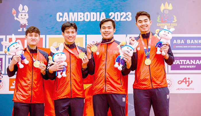 Thể thao Việt Nam lần đầu tiên dẫn đầu bảng tổng sắp khi thi đấu ở nước ngoài tại Đại hội thể thao lớn khu vực Đông Nam Á - SEA Games 32, tổ chức tại Campuchia tháng 5/2023